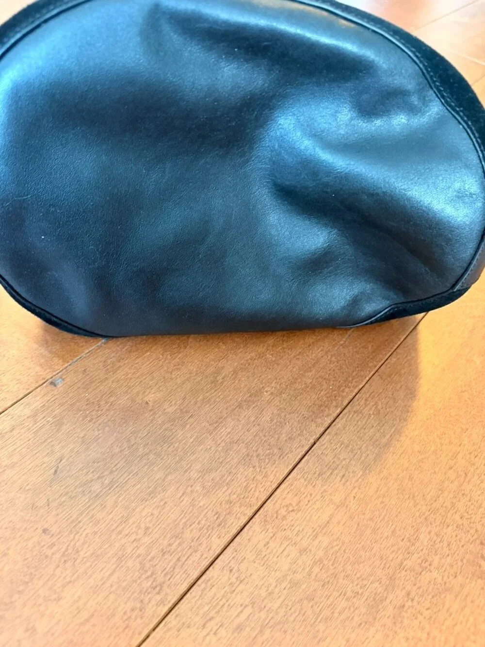 FARM RIO Black Suede Leather Oversized Shoulder Hobo Bag NWOT Condition